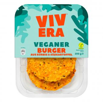Vivera VEGANER BURGER aus Kürbis & Süßkartoffel, 200g 